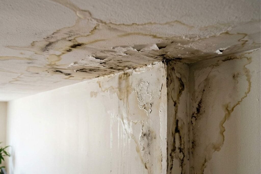 Vochtplekken op plafond of muur