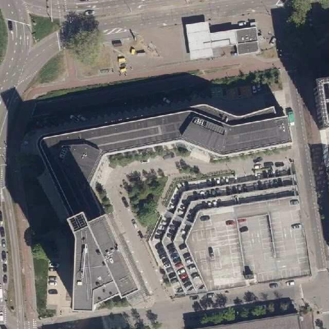 Luchtfoto van het dak